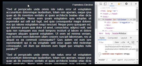 electron draggable window|How to Make Frameless Window for Electron with Custom Controls.